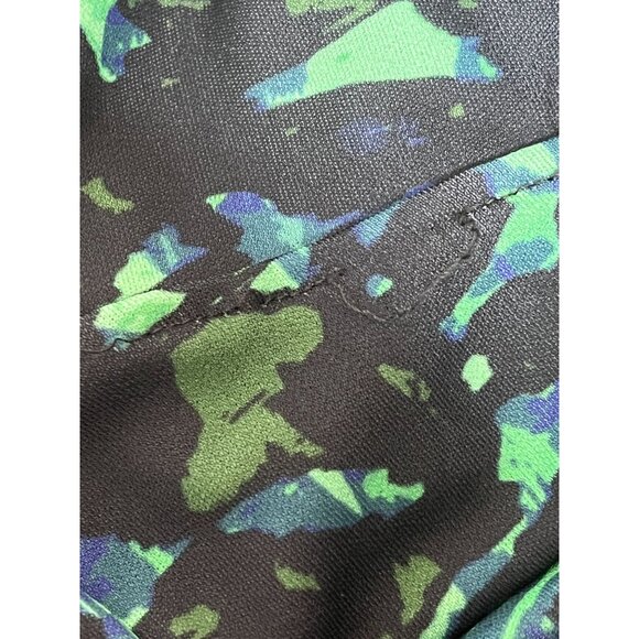 H&M Green Blue Print Sheath Midi Dress XS (2) Sleeveless - Picture 12 of 15